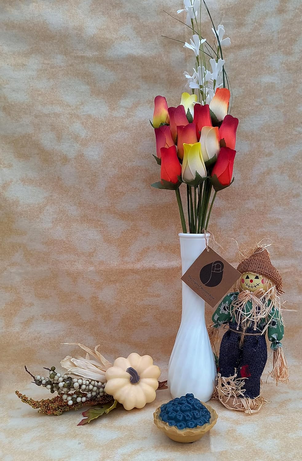 Fall Sunrise Bouquet of Light Fall Harvest Colors Yellows, Oranges, Burgundy (1 Dozen)