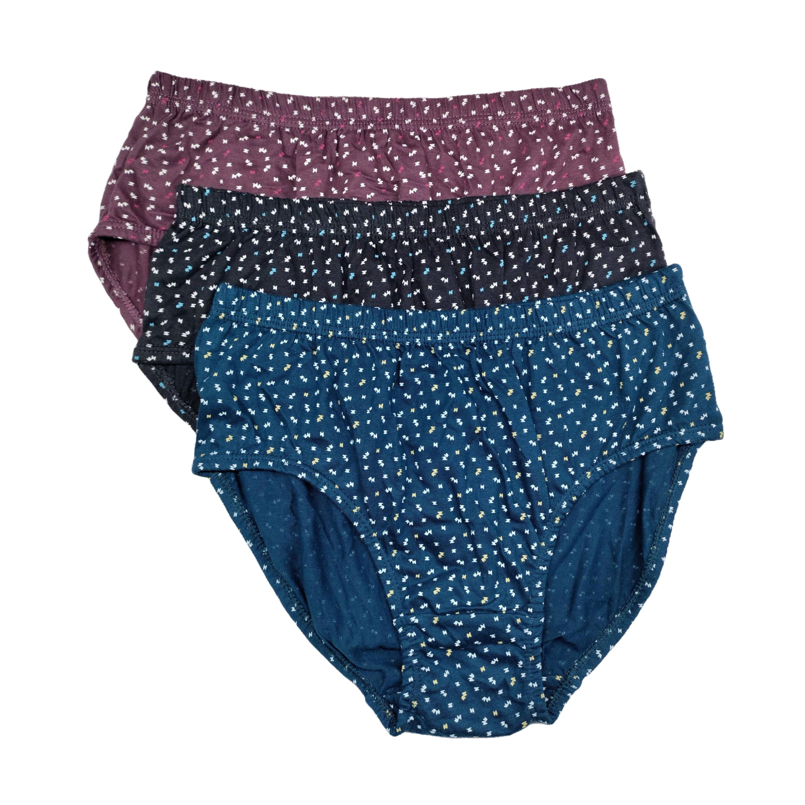 kavinor Printed 100% Cotton Hipster Panties for Women Combo Mid Waist Full Coverage Briefs with No Mark Elastic Waistband Innerwear Printed Panties (Assorted Colour Pack of 3)-picture-11