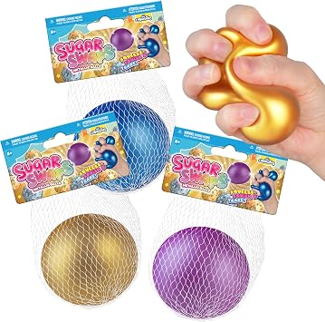 ORB Curiosities Sugar Swaps Metallic Smooshies Sugar Balls 3 Pack