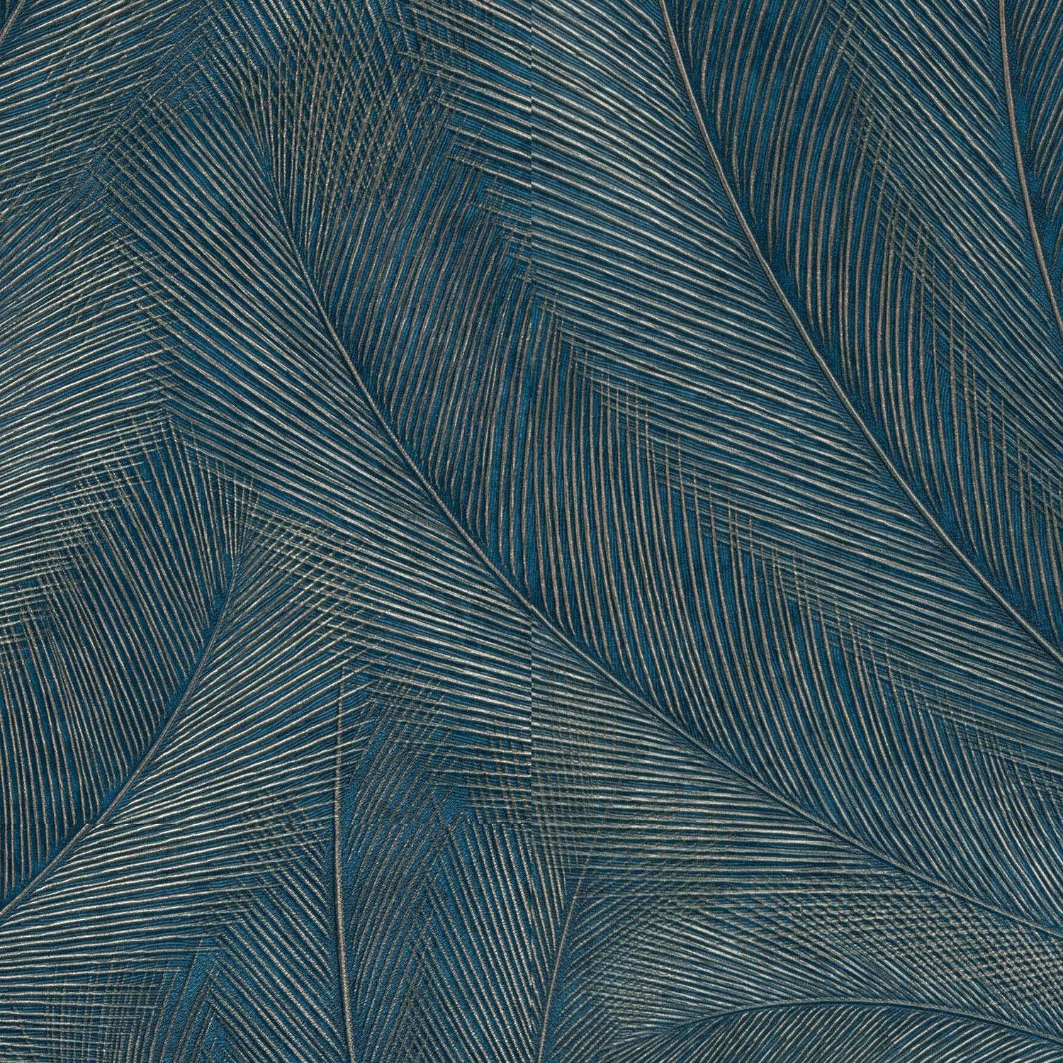 Turquoise Wallpaper, Non-woven, Hot Embossed Vinyl, Elysium Collection, 1.8kg, 53cm x 10.05m, Textured Pattern