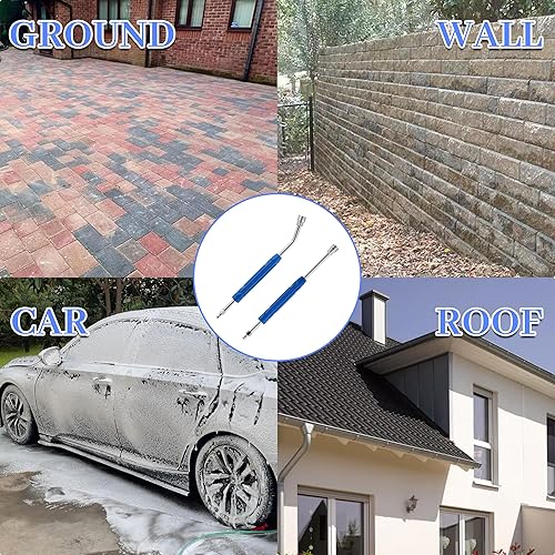 Miniatura 8 de Varita de extensión para lavadora a presión, varita de acero inoxidable de 17 pulgadas con cubierta protectora de plástico antideslizante, conexión