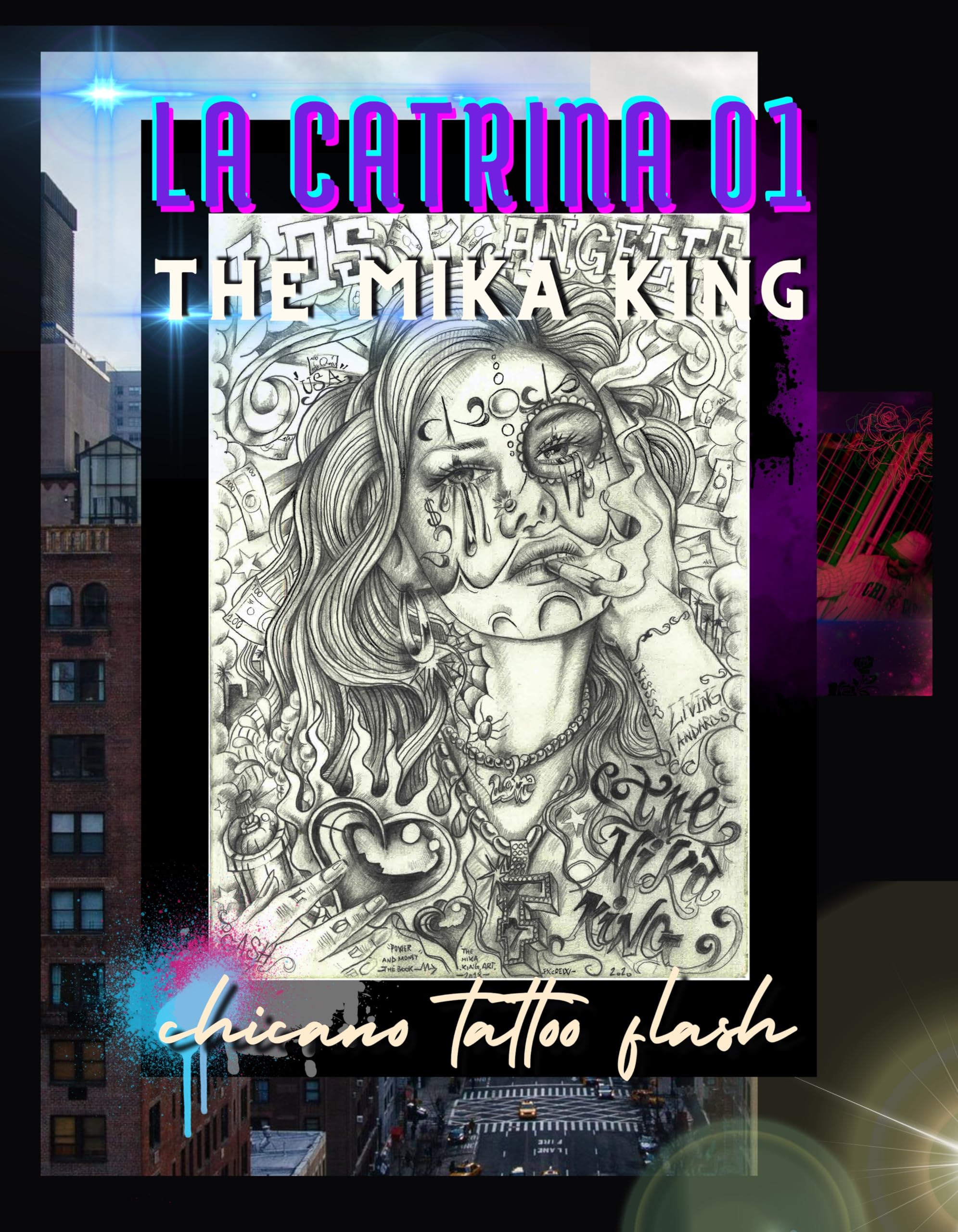 Livre de flashs La Catrina de The Mika King pour décorer votre studio créatif