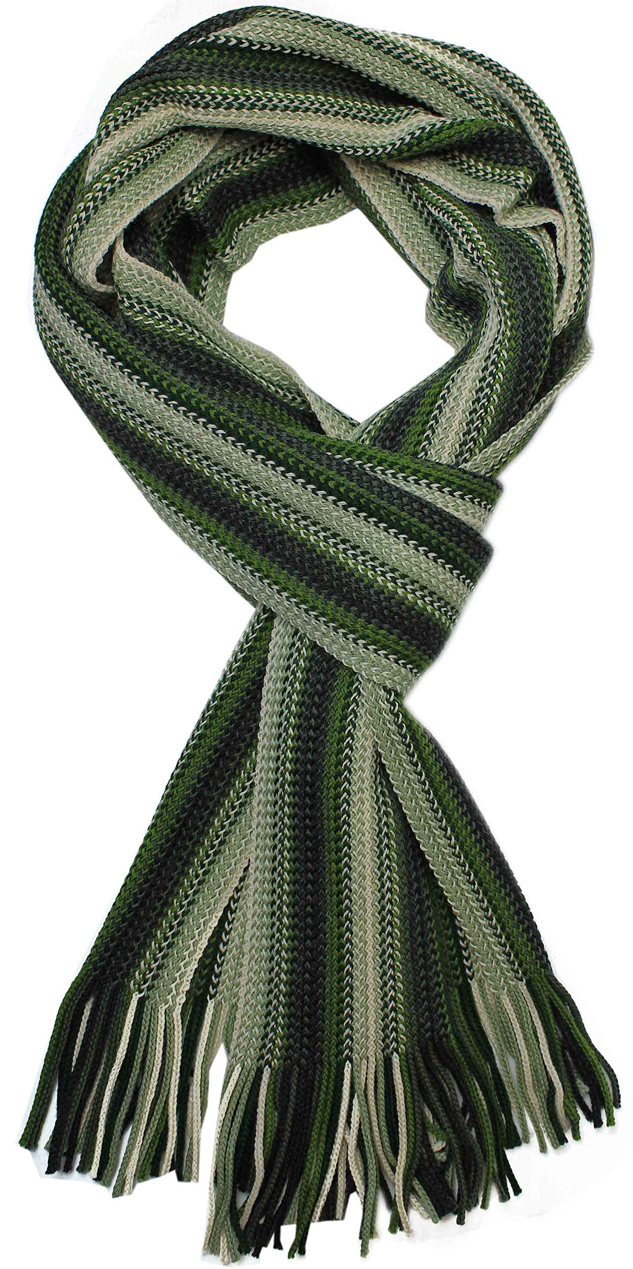 Rotfuchs Strickschal Herrenschal Warm & weich Unisex Wolle gestreift multi mehrfarbig