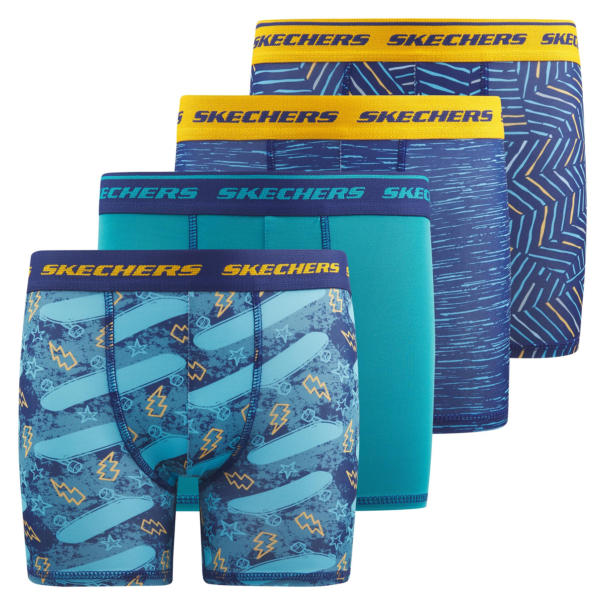 Skechers Boys Underwear 4 Pack Boxer Briefs for Boys Durable Stretch Breathable Moisture Wicking