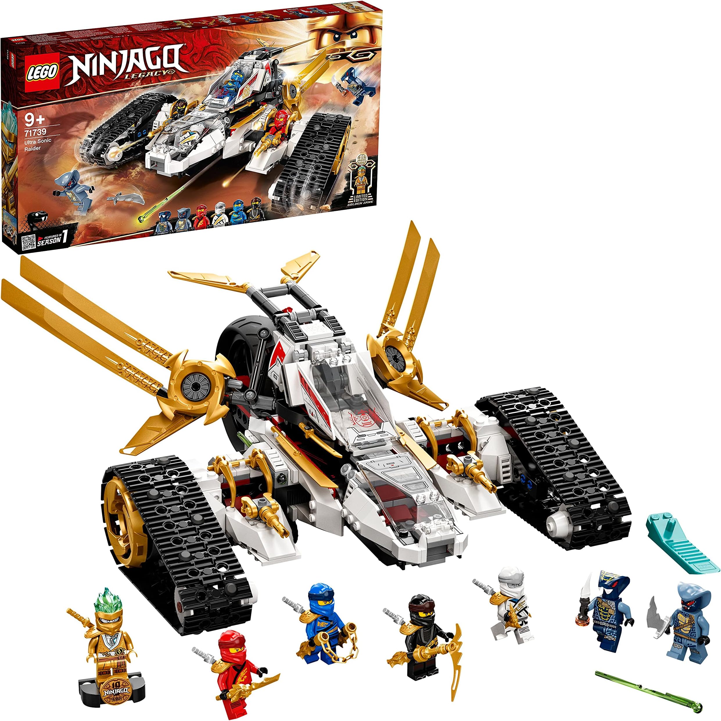 LEGO Ninjago Ultrasonic Raider 71739 Toy Ninja Vehicles Glue Toy for Boys Age 9+