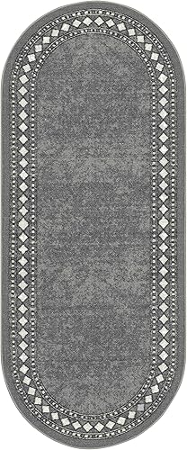 Miniatura 92 de Antep Rugs Alfombras modernas con bordes de 2 x 7 pies antideslizantes (antideslizante) de perfil bajo con parte trasera de goma para interiores