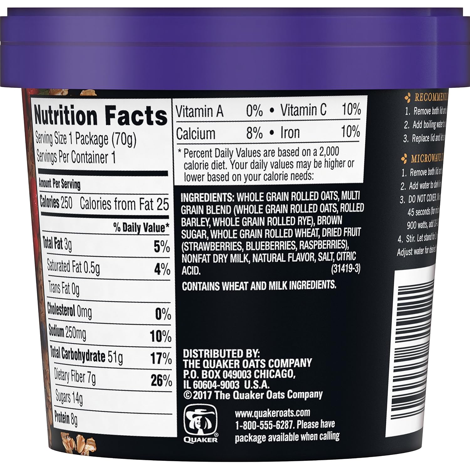 Real Medleys Quaker Summer Berry Oatmeal, 2.46 Ounce