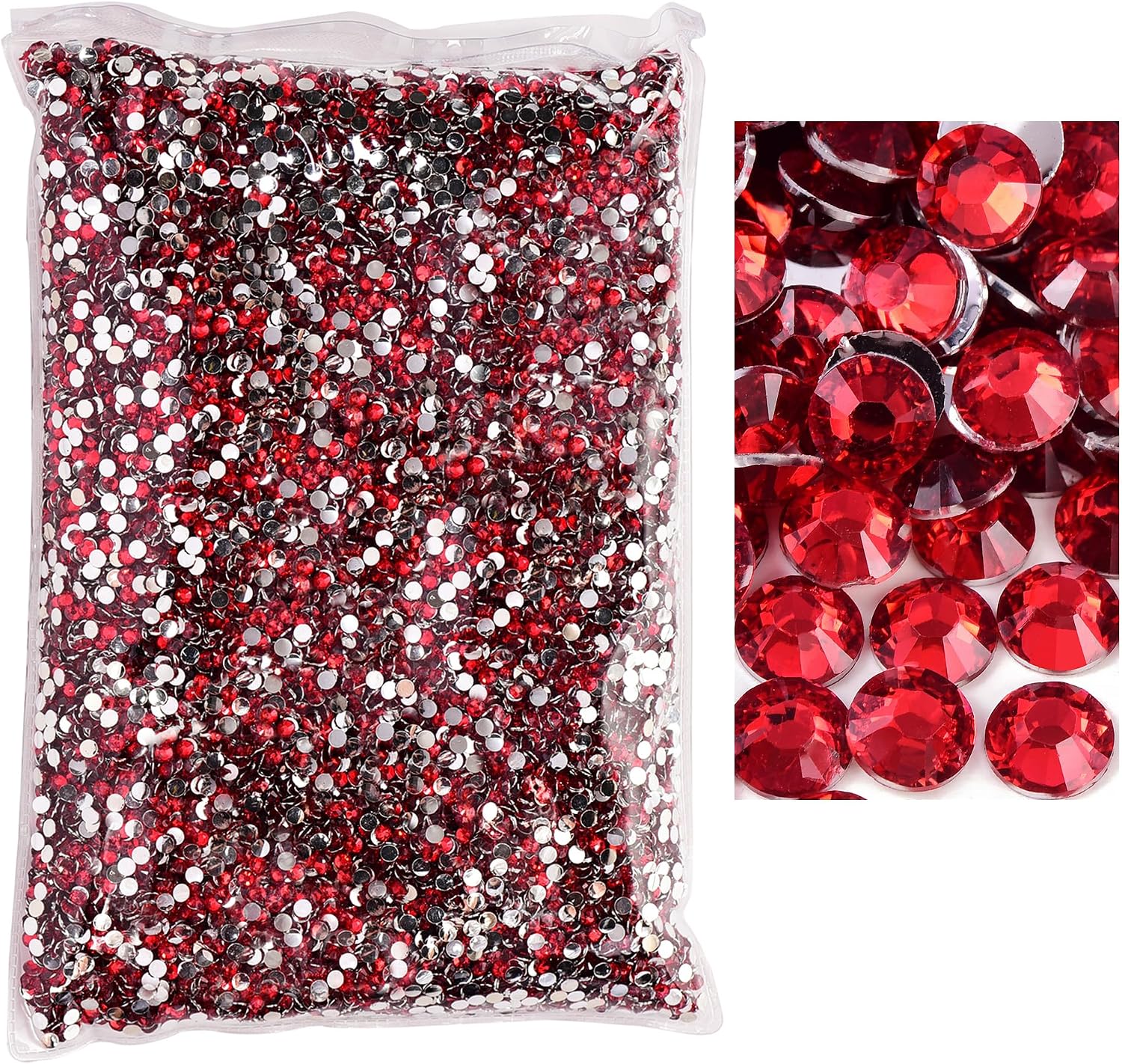 25000pcs Flatback Rhinestones,Silver Backing Resin Non Hotfix Rhinestones Large Quantity Wholesale for Crafts Creative Design,Clothes,Makeup,Nail Art (4mm,Crystal