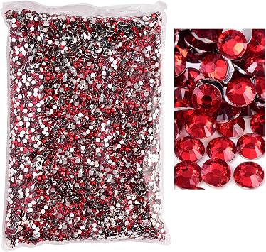 50000pcs Flatback Rhinestones,Resin Non Hotfix Rhinestones Large Quantity Wholesale for Crafts DIY Creative Design,Clothes,Makeup,Nail Art 2mm=0.08",Siam