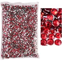 5000pcs Flatback Rhinestones,Resin Non Hotfix Rhinestones Large Quantity Wholesale for Crafts DIY Creative Design,Clothes,Makeup,Nail Art 6mm=0.24",Siam