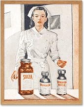 Wee Blue Coo Painting Advert Nurse Drugs Medicine Penicillin Medical Hospital Art Print Framed Poster Wall Decor 12x16 inch