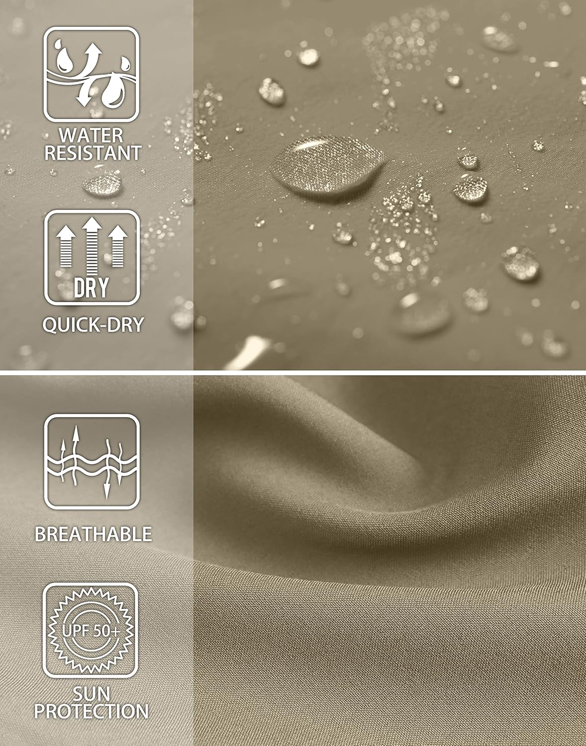 Viodia Men's Hiking Cargo Shorts Stretch Quick Dry Lightweight Shorts for Men Fishing Athletic Shorts with Pockets - Image 5