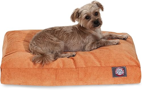 Majestic Pet Villa - Cama rectangular para perro, lavable, cama antideslizante y cómoda para mascotas, cama de jaula con funda extraíble lavable,