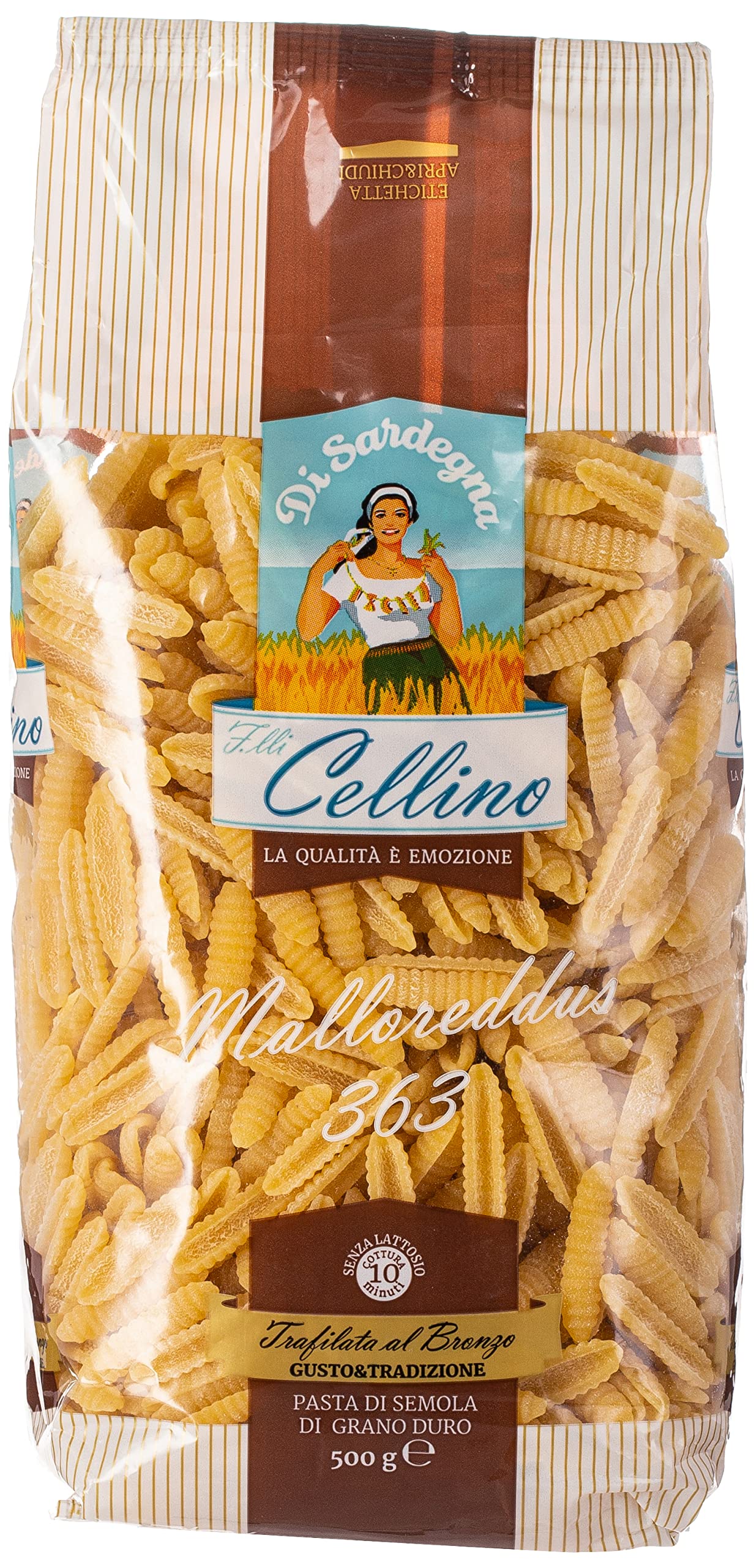 F.lli Cellino Durum Wheat Pasta Malloreddus 363- 500Gr