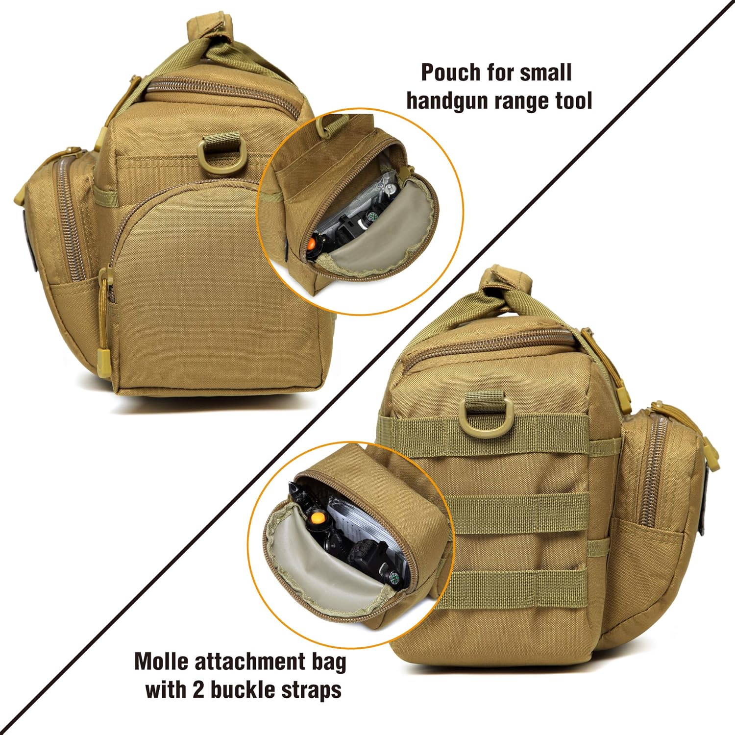 DBTAC Tactical Single Rifle Bag 41" + Tactical Range Bag Small (Tan)