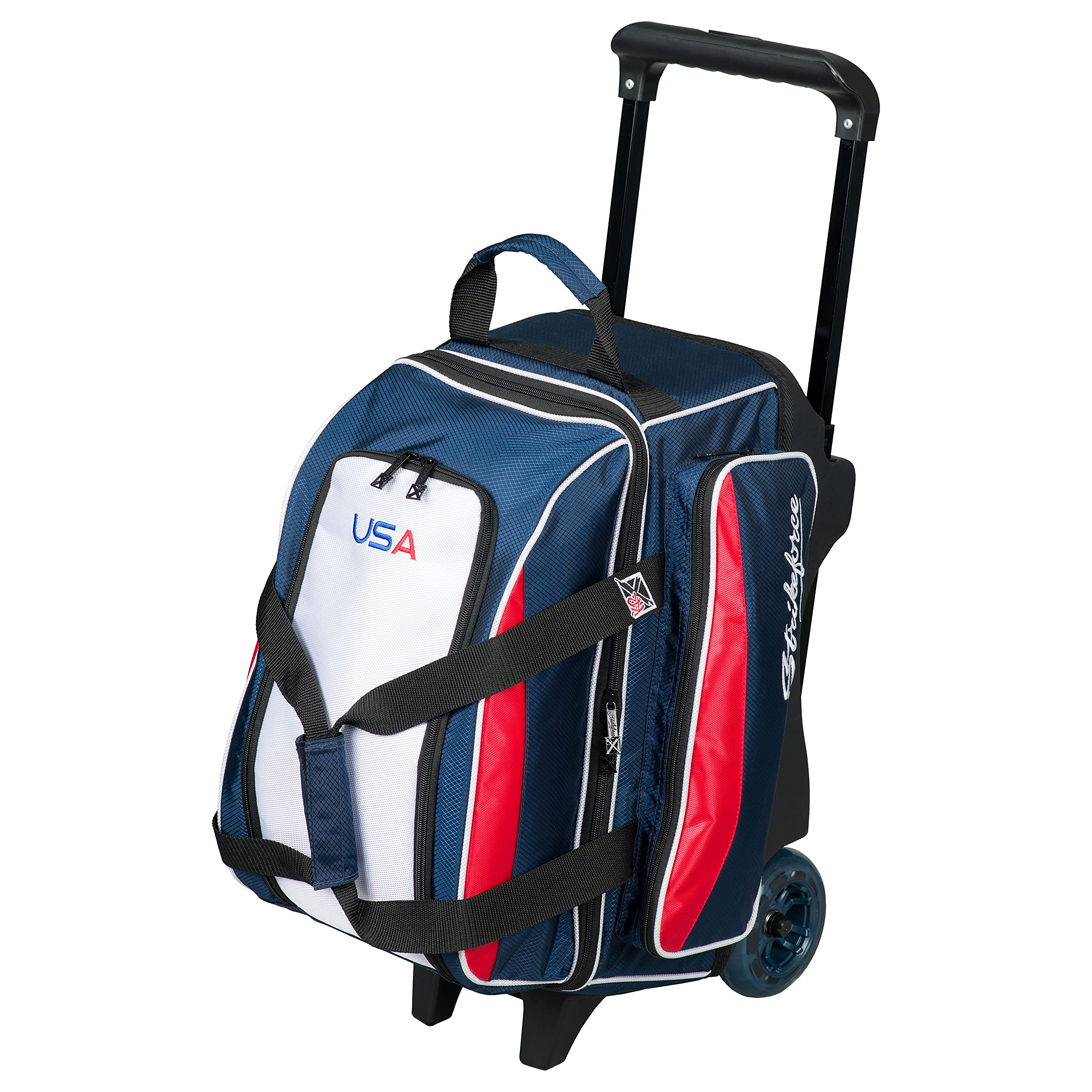 KR Strikeforce Cruiser Double Roller Bowling Bag - With Deluxe 4.5" Smooth Kruze urethane wheels for an ultra smooth quiet ride