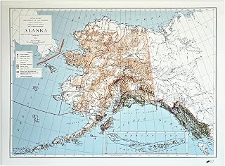 Muir Way Raised Relief Map of Alaska - True 3D Topographic Wall Map with Molded Terrain - Unframed, 30x22