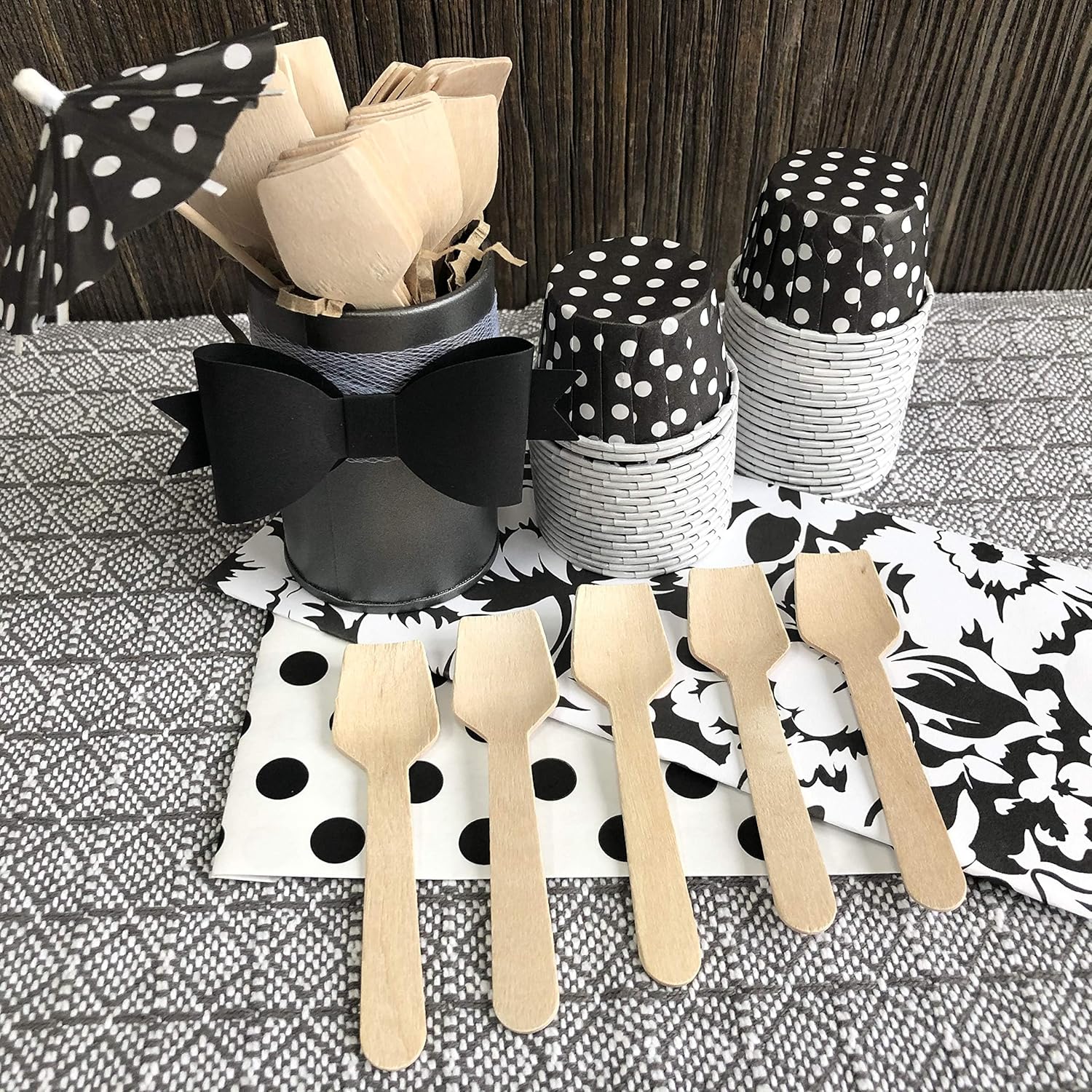 Bulk Mini Wooden Spoons -Eco Friendly Disposable Biodegradable - 3.75