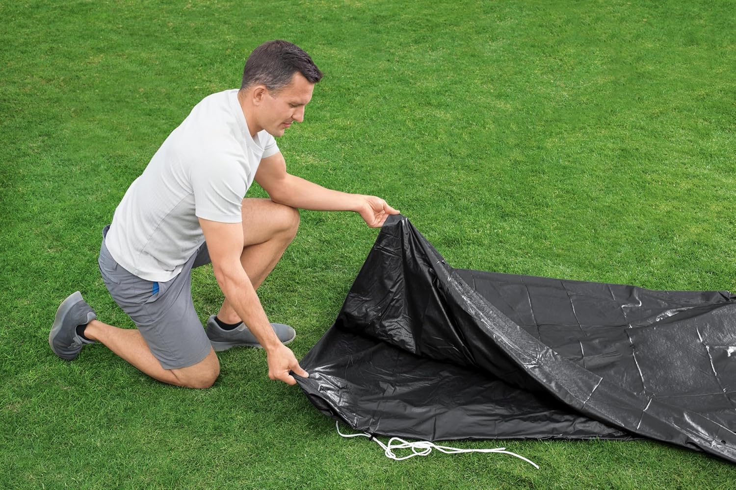 Bestway 58039 Above Ground Swimming Pool Frame Cover, 18-Feet
