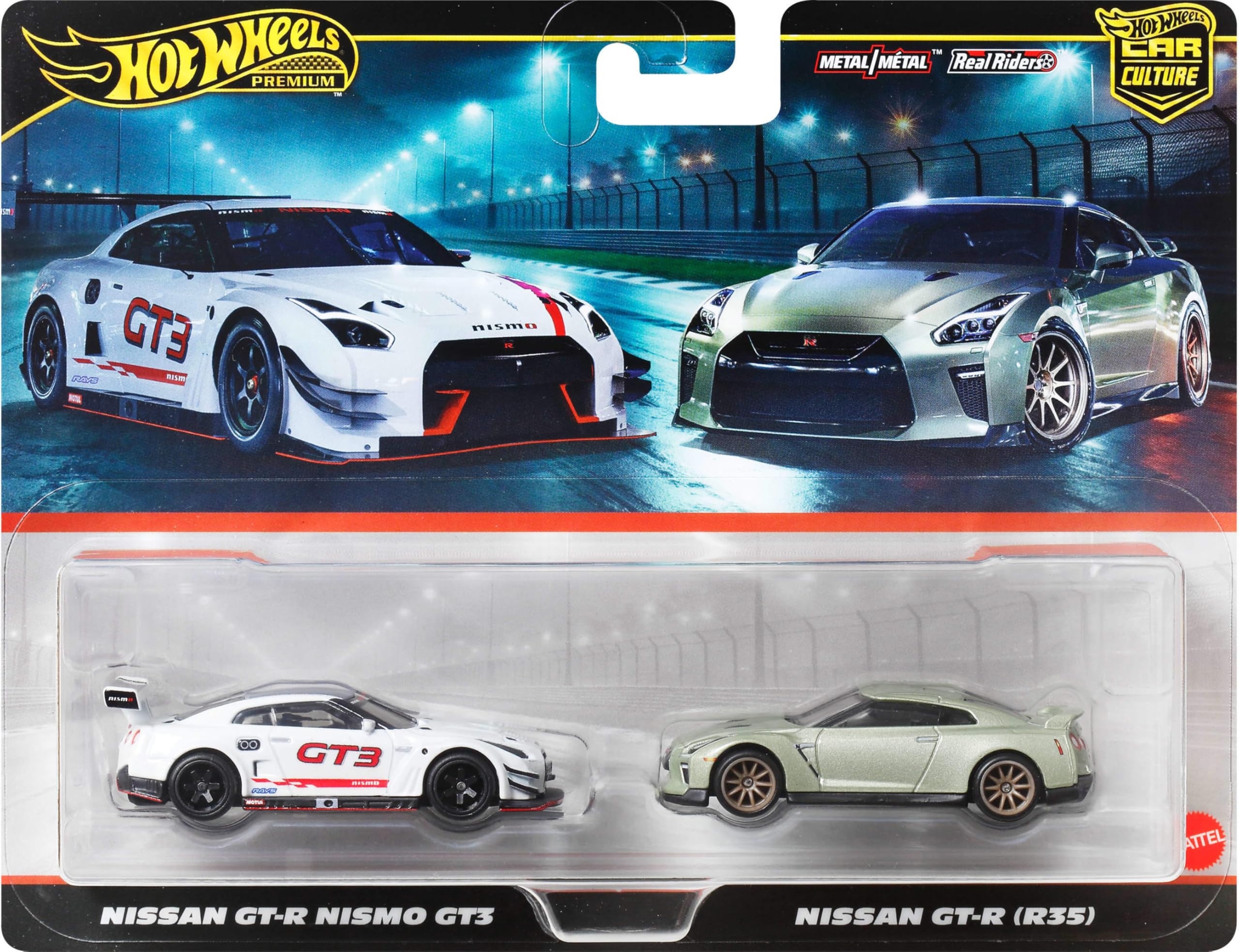 Hot Wheels Premium 2 Unidades Nissan GT-R Nismo GT3/Nissan GT-R