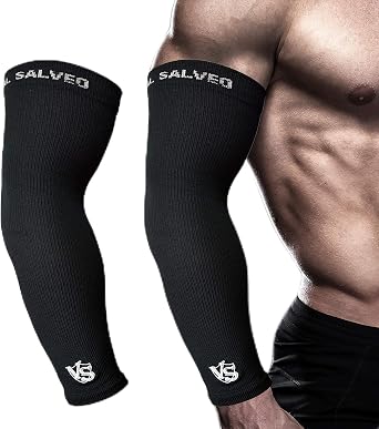 Vital Salveo- Compression Arm Sleeve Basketball Baseball Football Elbow Brace Golfer Tennis Arthritis for Men Women