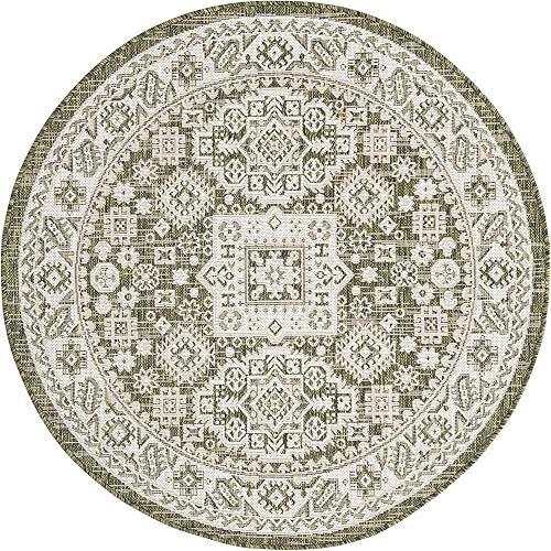 Miniatura 243 de Rugs.com Outdoor Aztec Collection Alfombra – 4 x 6 pies alfombra de tejido plano gris carbón perfecta para salas de estar, grandes comedores, planos