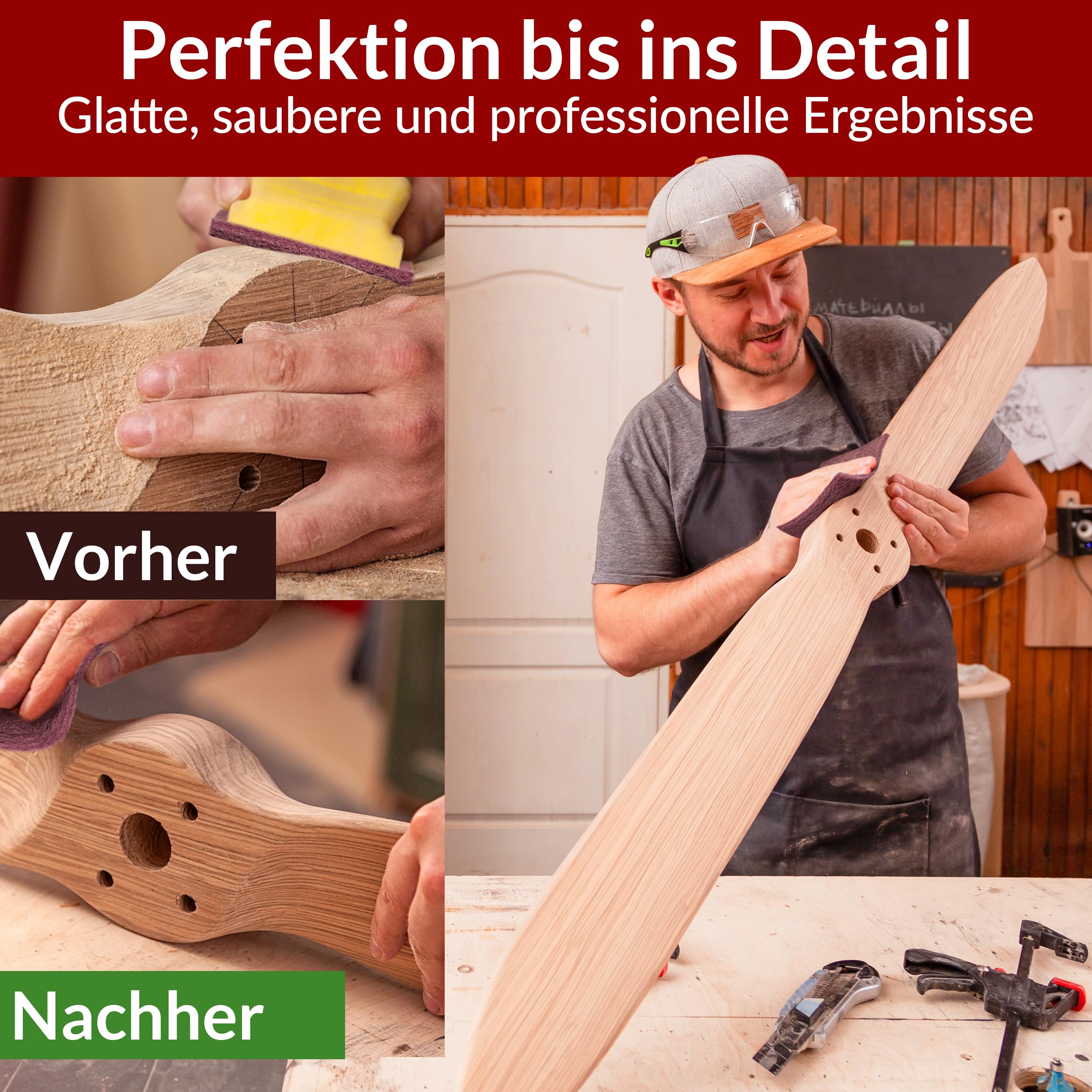 Phorin® Bande de Poncage 5 m × 100 mm non-tissé abrasif grain 240 – L'éponge de ponçage est extrêmement robuste et durable, idéale pour la peinture, le bois, le métal, l'acier inoxydable, etc.