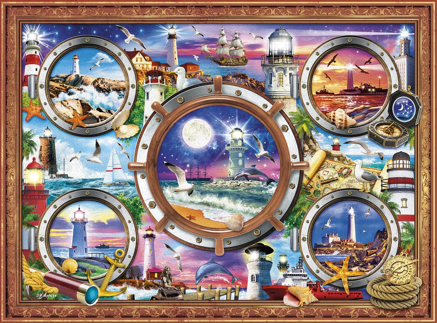 Amazon Com Buffalo Games From Sea To Shining Sea 1000 Piece Jigsaw Puzzle Toys Games