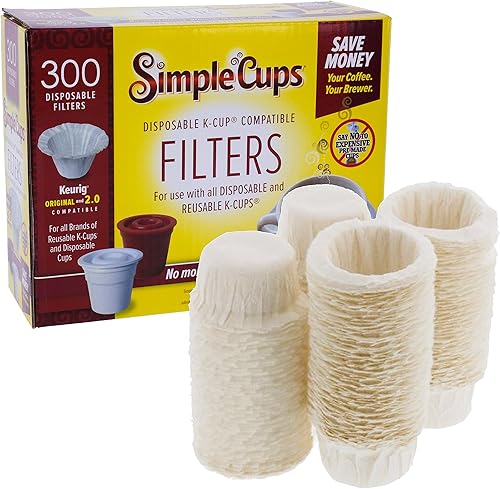 Miniatura 10 de Filtros desechables compatibles con cafeteras Keurig tazas simples 100 filtros de repuesto utiliza tu propio café