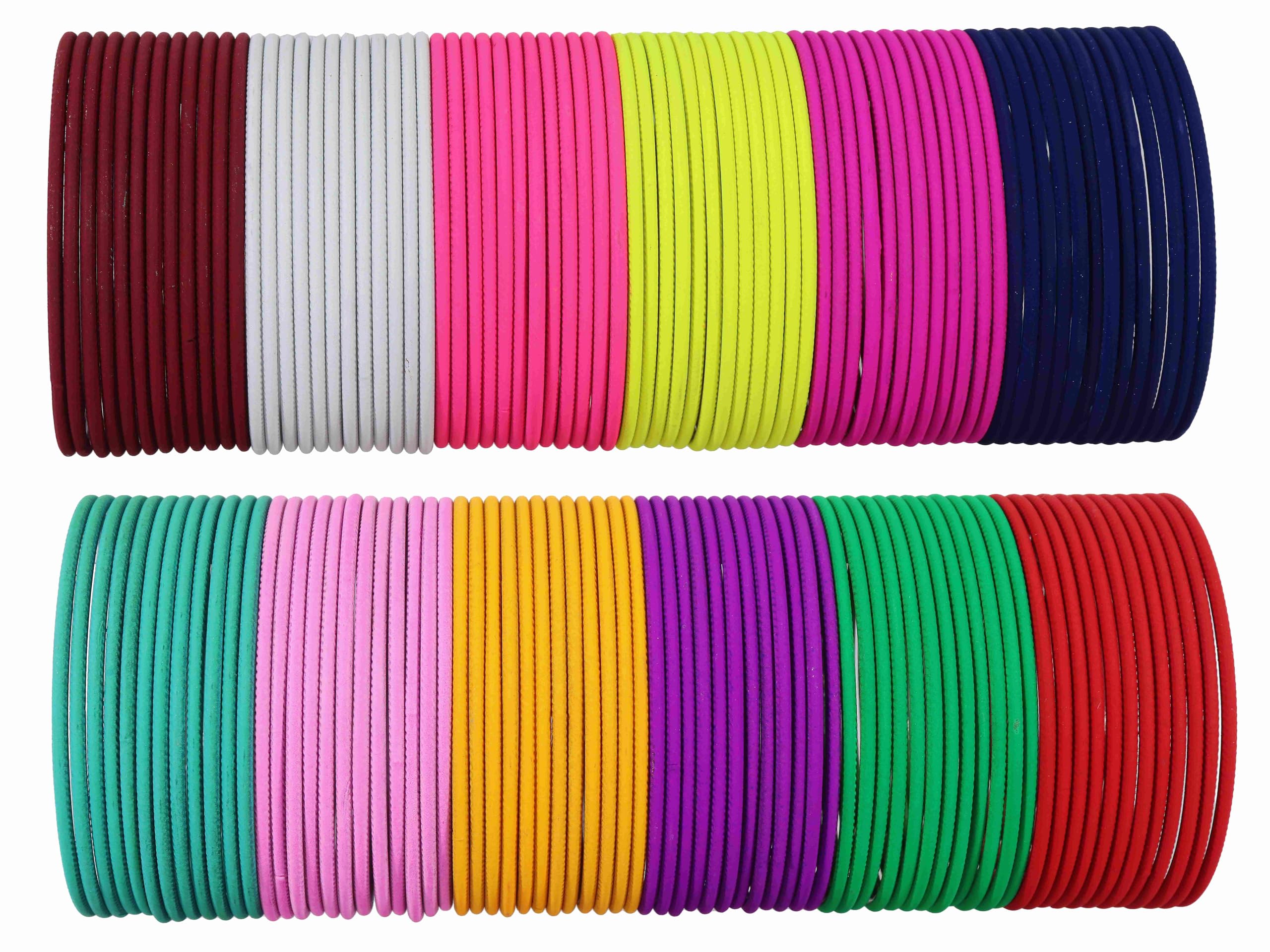 Zig-Zag Pattern Bangle Set for Girls, (2.4 Inches), Pack of 144
