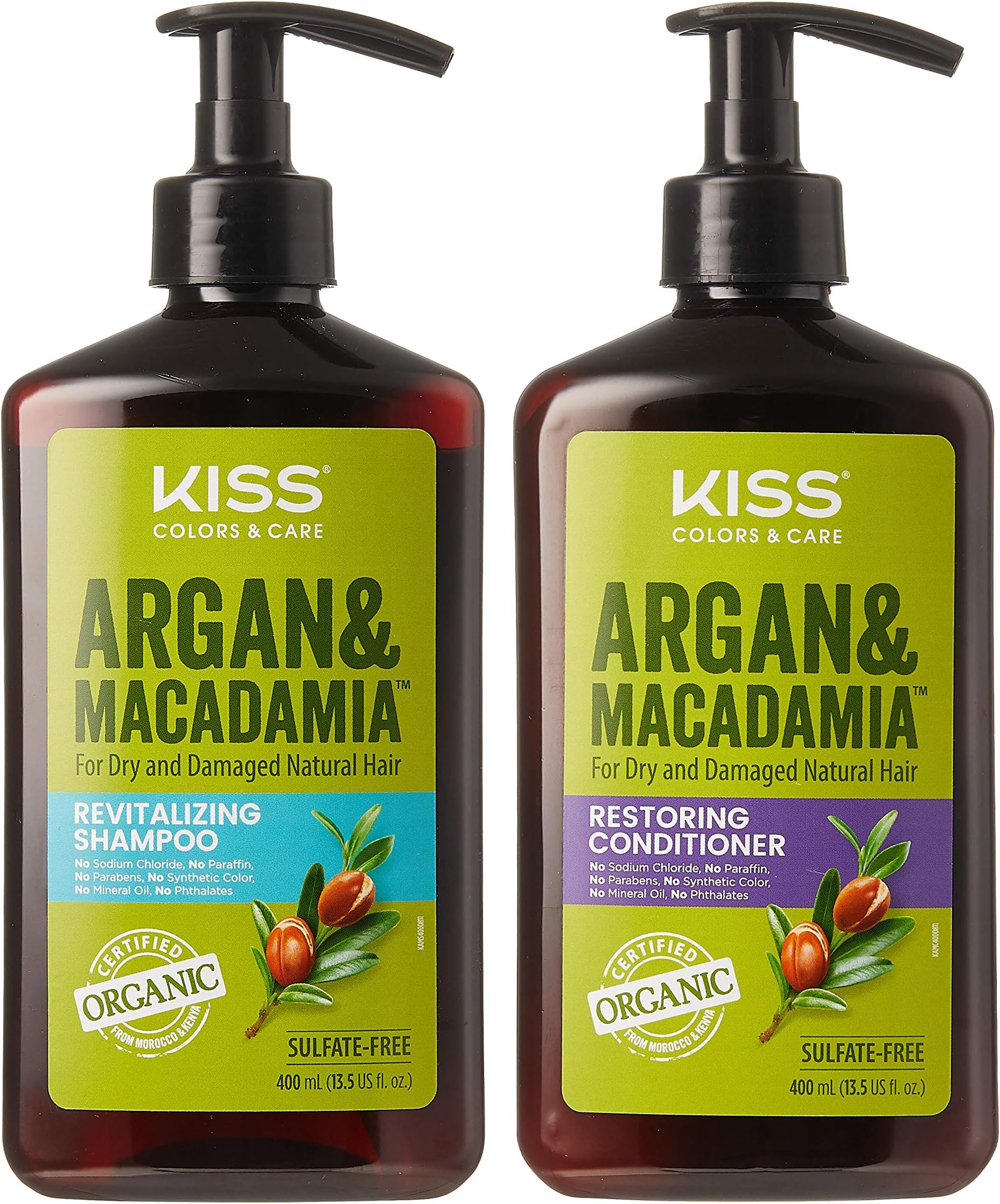 - Color & Care Argan & Macadamia For Dry and Damaged Natural Hair Shampoo & Conditioner Value Set