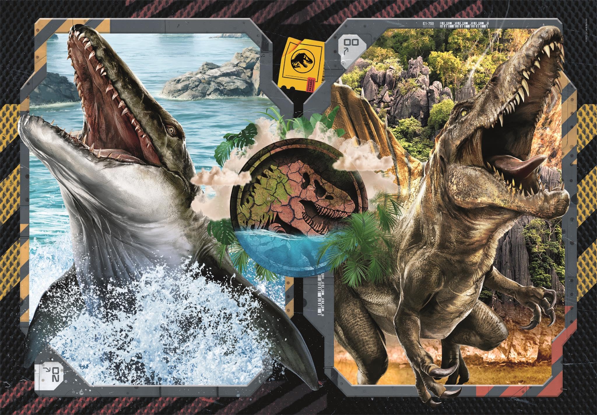 Puzzle Jurassic World 60 Maxi Pièces - Supercolor Enfant 4 Ans Et Plus - Fabriqué En Italie - Image Dinosaures 68x48 Cm - Jeu éducatif