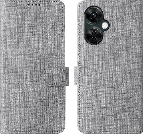Miniatura 8 de Foluu Funda para OnePlus Nord N30 5G, con cierre magnético, ranuras para tarjetas, soporte para dinero en efectivo, soporte de TPU transparente, a