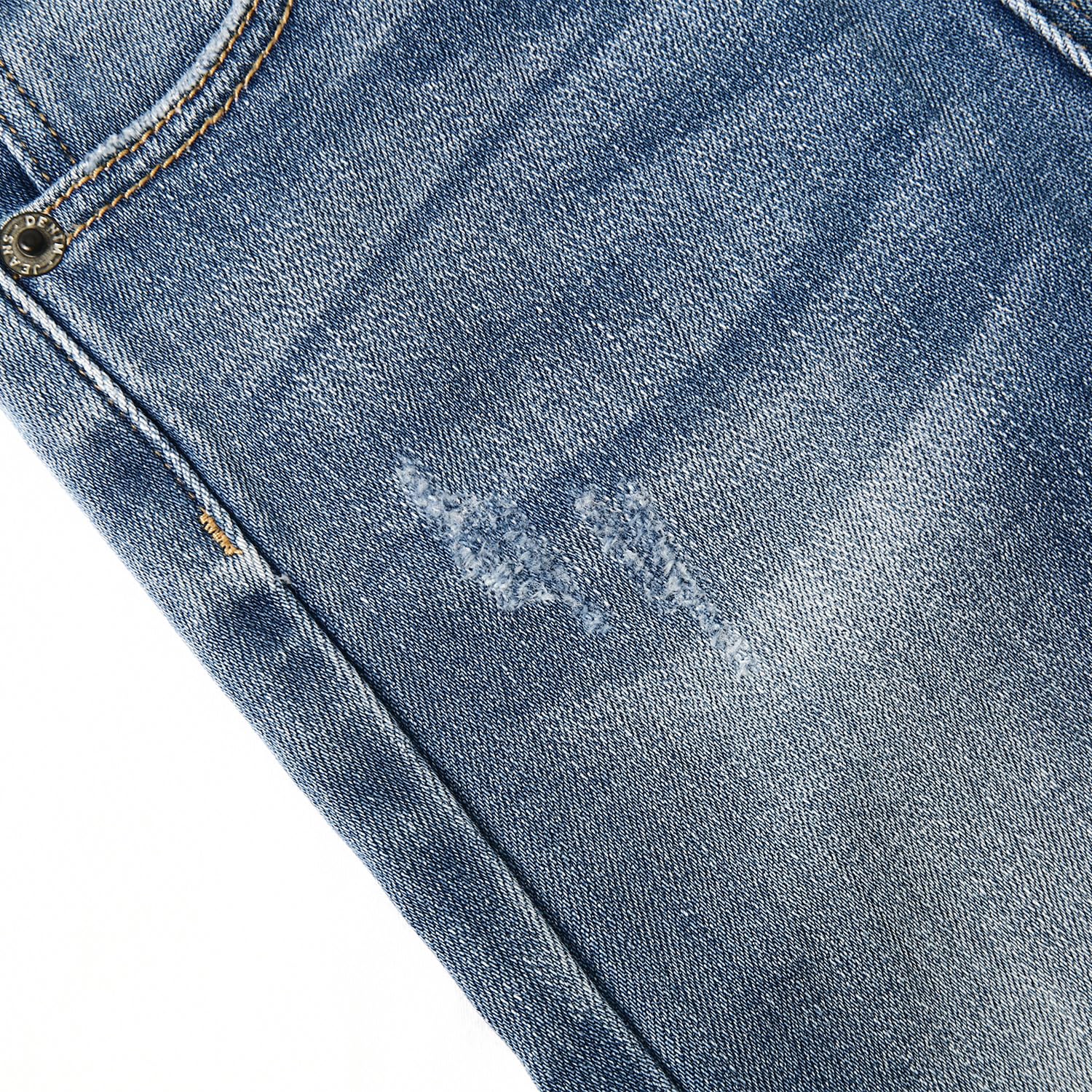 KIDSCOOL SPACE Pantalón Vaquero con Volantes y Cinturilla elástica para niña