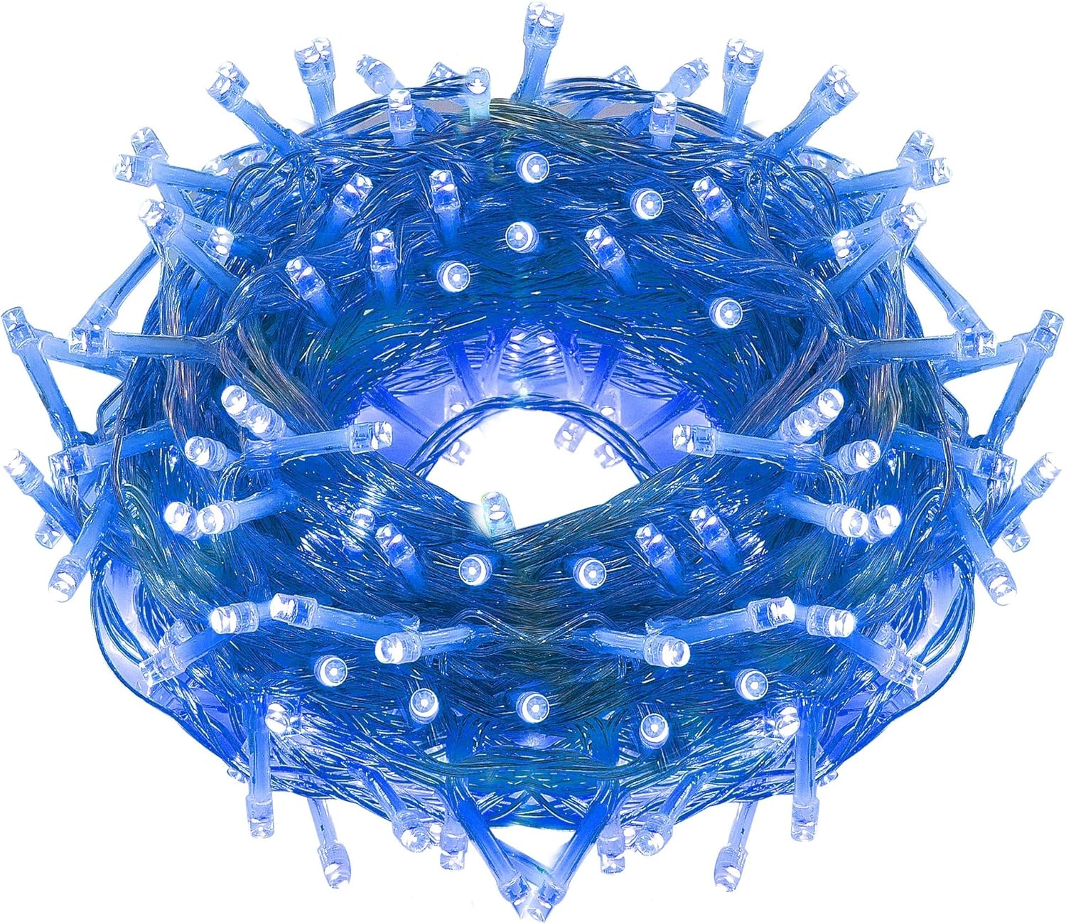 Twinkle Star 200 LED String Lights,66ft Plug in String Lights 8 Modes Waterproof for Indoor Outdoor Christmas Tree Wedding Party Bedroom Blue