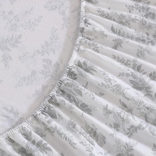 Vista 39 de Laura Ashley - Juego de sábanas de tamaño individual, juego de ropa de cama de franela de algodón, cepillado para mayor suavidad y comodidad