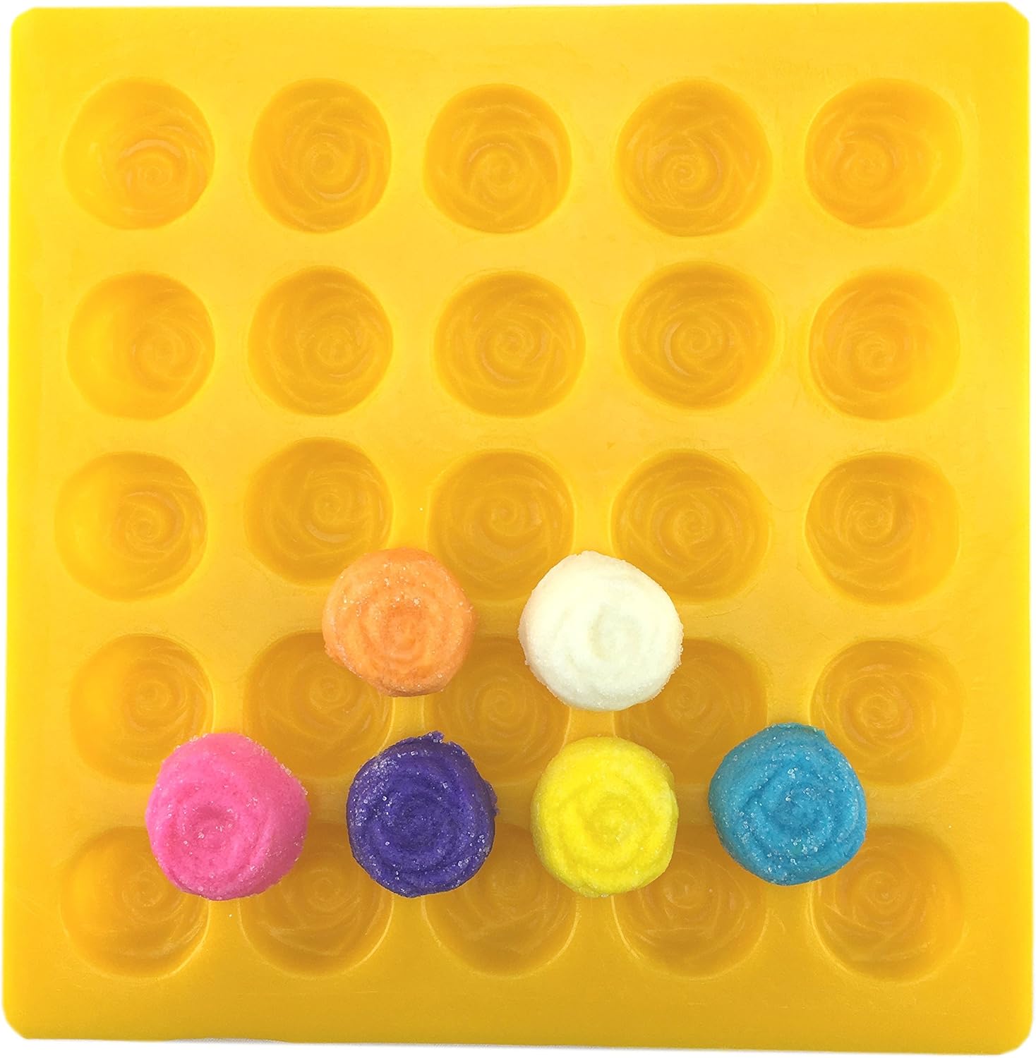 Guttman Rose, Yellow, Flexible, Soft Candy Mold used as Cream Cheese