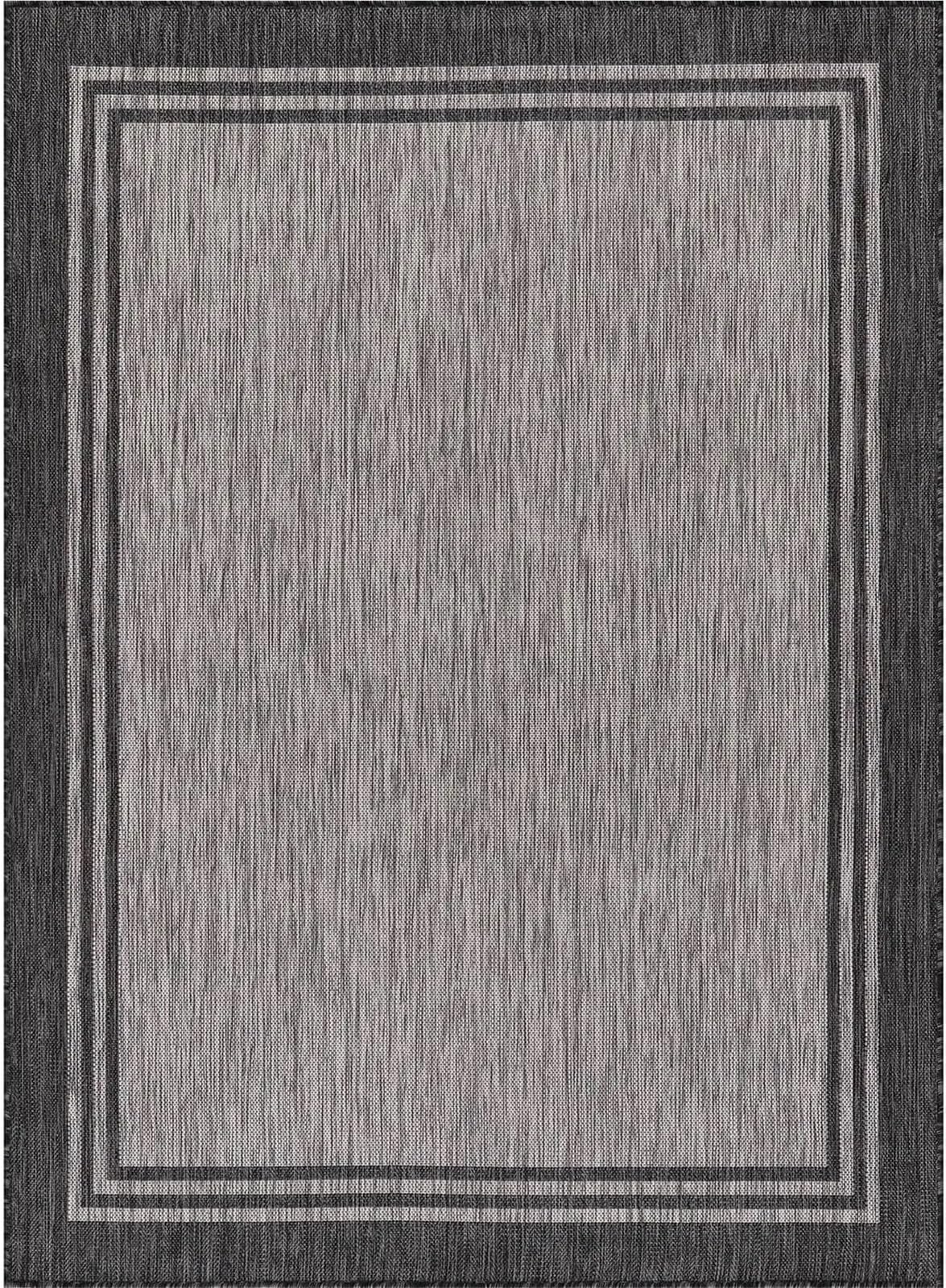 Tapis de Camping extérieur, Tapis for terrasse intérieure, Porche, imperméable, Facile à Nettoyer, ne perd Pas Ses Poils(Dark Gray)