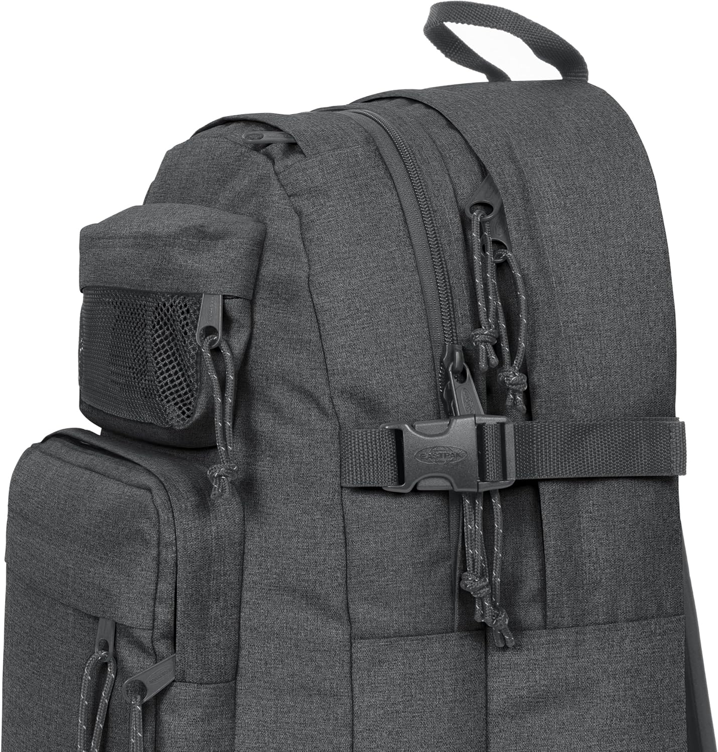 EASTPAK Double Pro – 32L Performance Backpack with 16" Laptop Sleeve, Dual Compartments, Security Pocket, Bottle Holder & Organizer, Black Denim