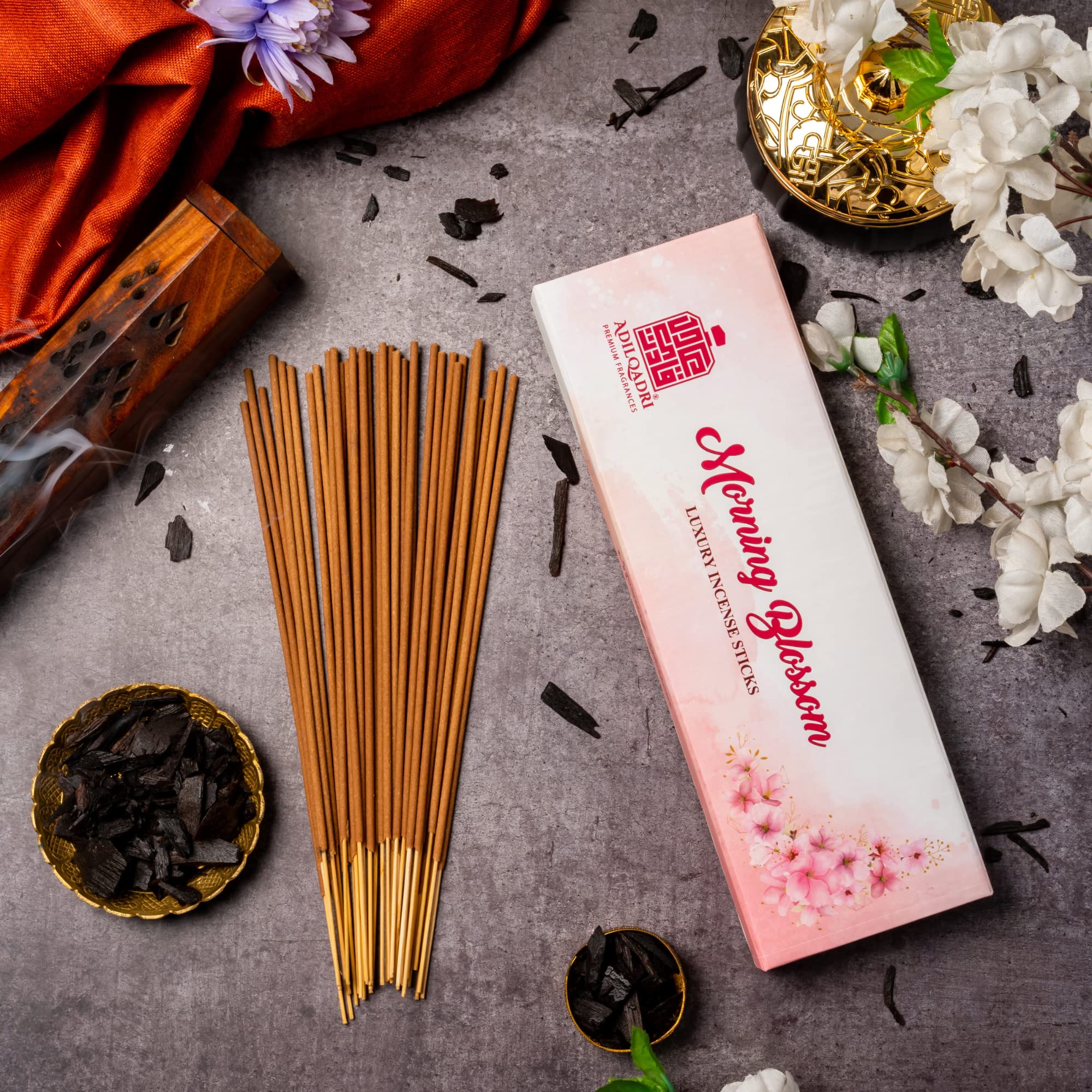 Adilqadri Morning Blossom Incense Sticks – 100g | Fresh & Floral Fragrance for Home, Puja & Meditation | Premium Agarbatti for Energizing Ambience | 60 Sticks