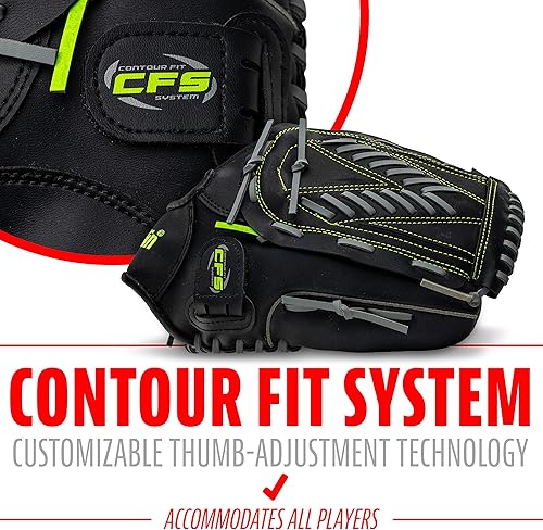 Vista 38 de Franklin Sports Field Master Baseball + Softball Glove - Field Master Adult + Youth Baseball + Softball Mitt - Men's + Women's Gloves - Right Hand