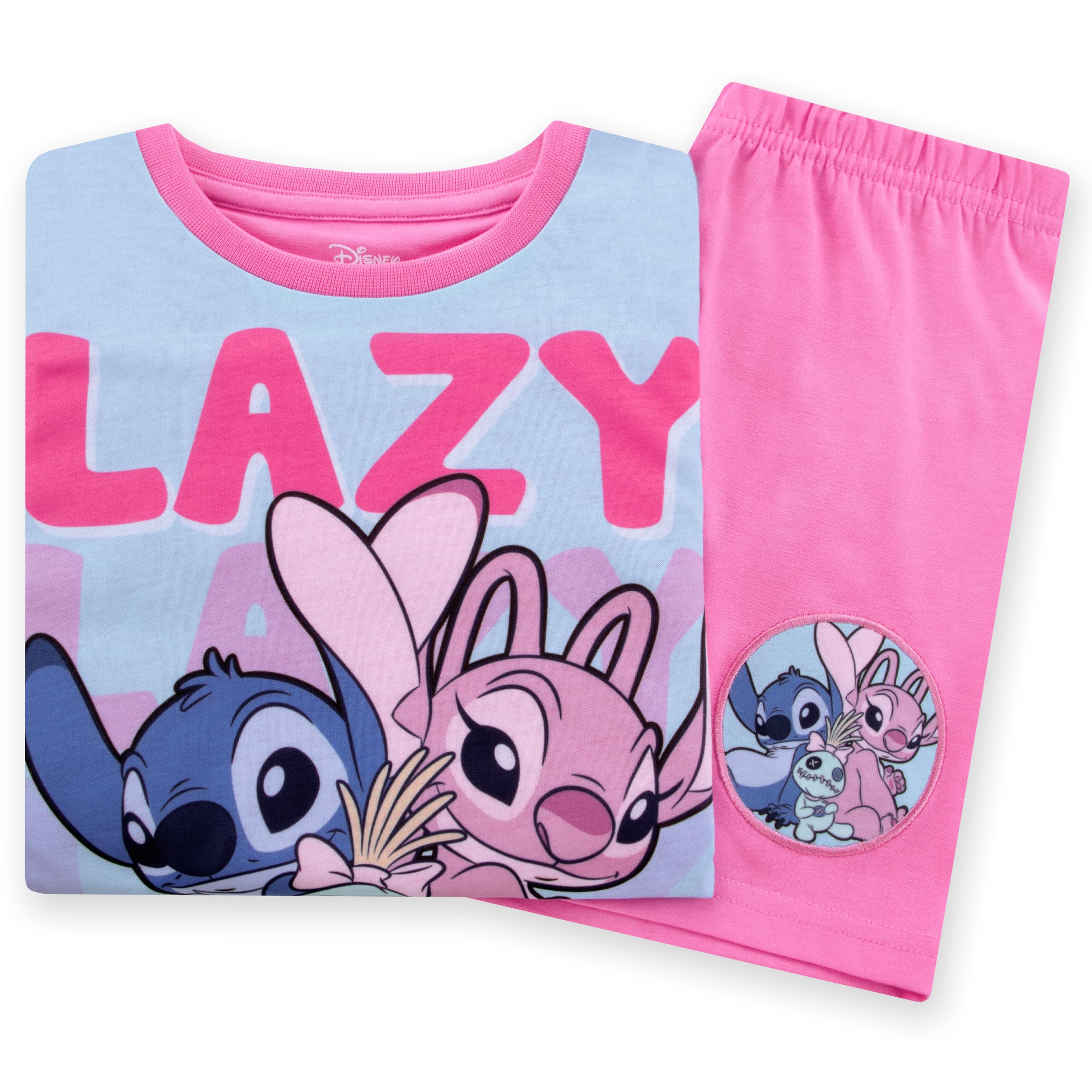 Disney Lilo I Stitch Piżama Dziewczęca, Urocza Piżamas Stitch, Krótki Rękaw, Letnia Piżama Dla Dzieci
