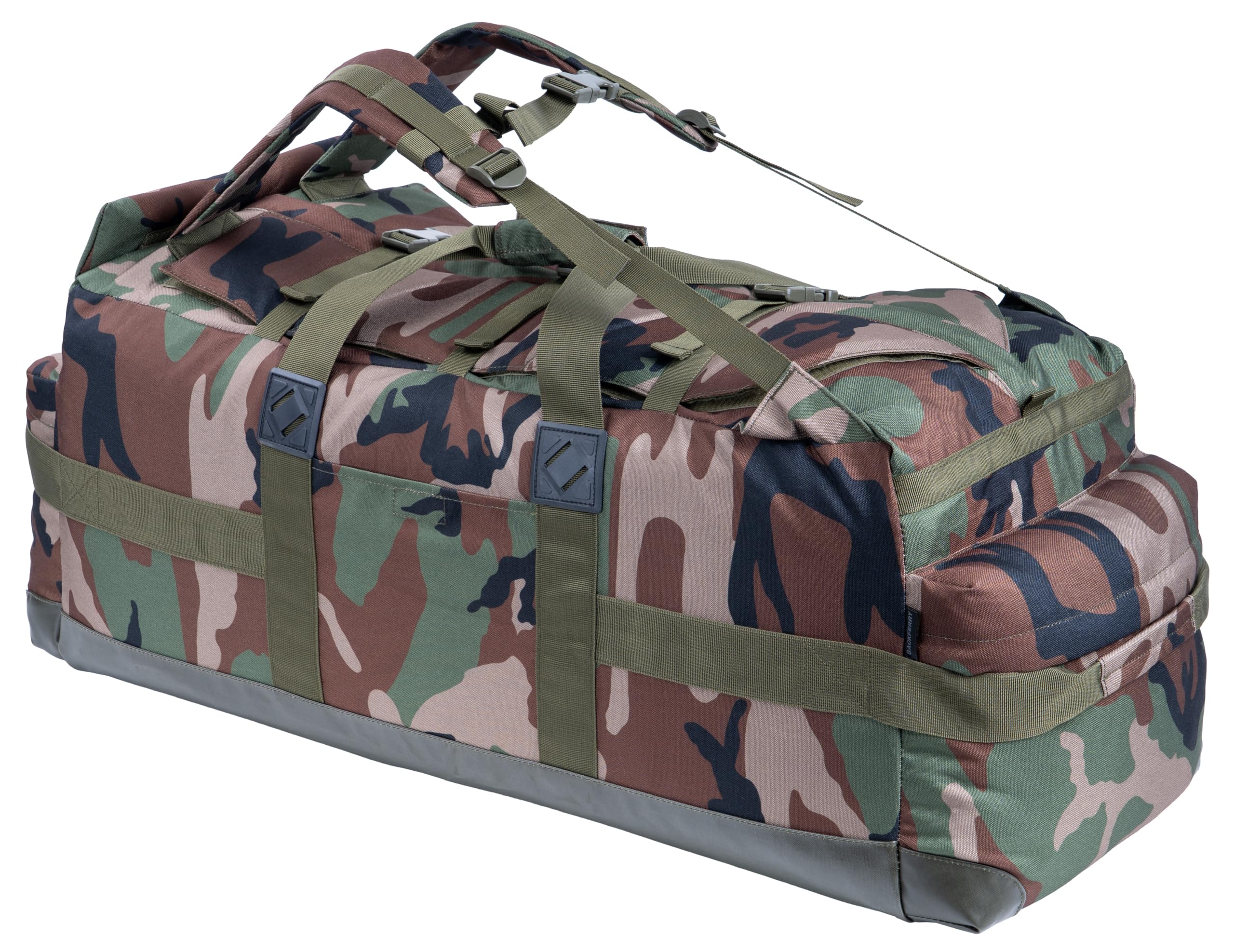 Backferry Large Military Bag Tactical Equipment Bag Army Travel Bag with Concealed Backpack Style Shoulder Straps 85L, Dw Camo, Travel — image 1
