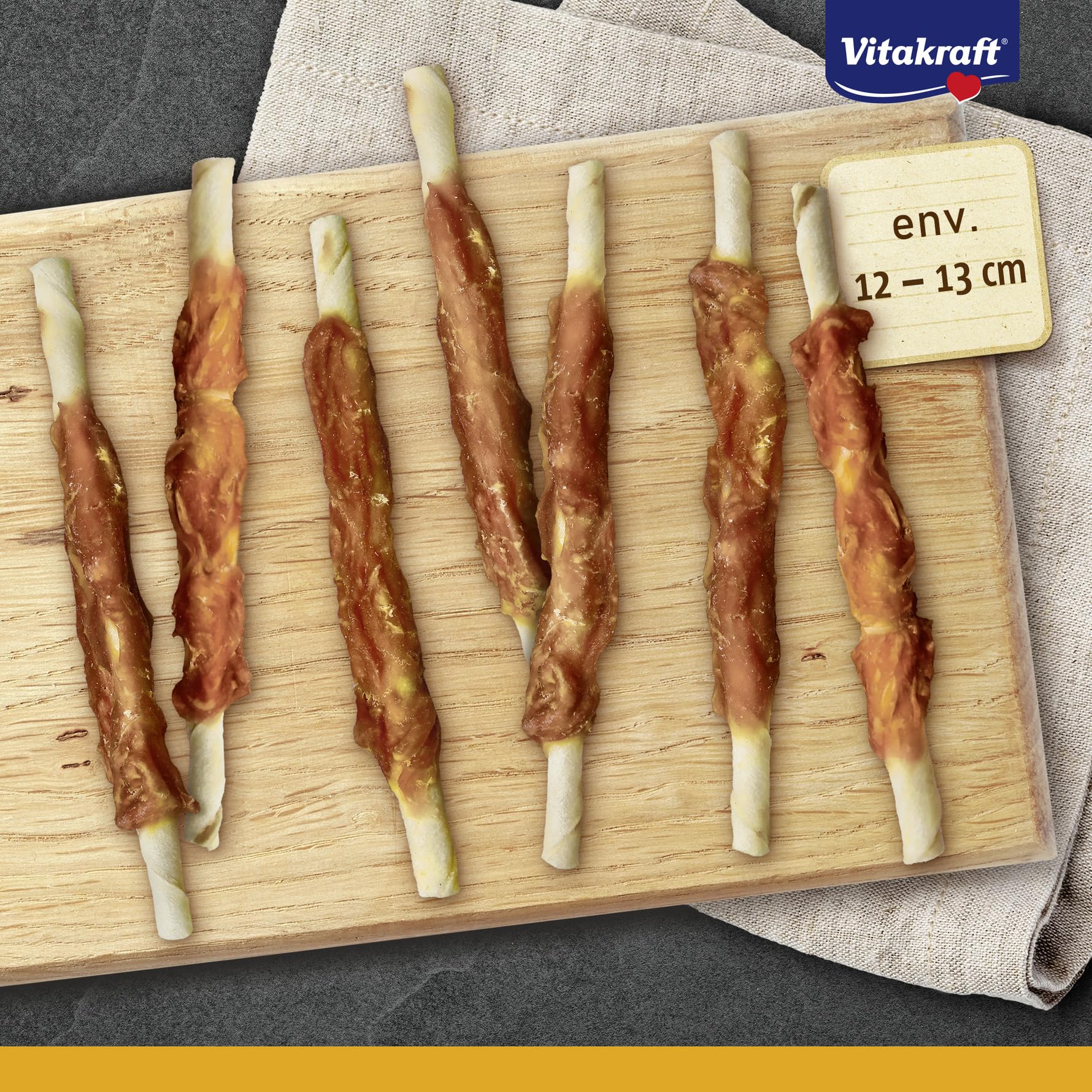 Vitakraft Pure Chicken Bonas, golosinas para Perros, palitos masticables con Pollo, golosinas de adiestramiento para Perros, sin azúcar añadido (13x 80g) (Paquete de 2)