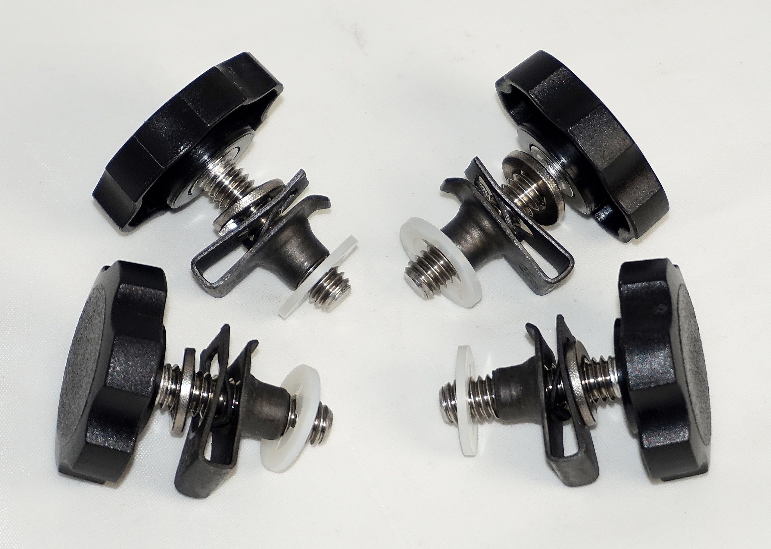 Black 2014-2015 HDsmallPARTS/LocEzy® Saddlebag Mounting Hardware Knobs are replacement/compatible for Saddlebag Quick Release Pins on Harley Davidson Touring Motorcycles Theft Deterrent