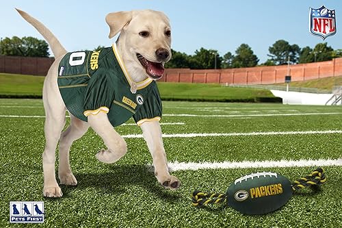 Miniatura 52 de NFL San Francisco 49Ers - Caja de regalo para mascotas con 2 juguetes para perros, 1 logotipo grabado natural para perros, 1 camiseta de la NFL, 1