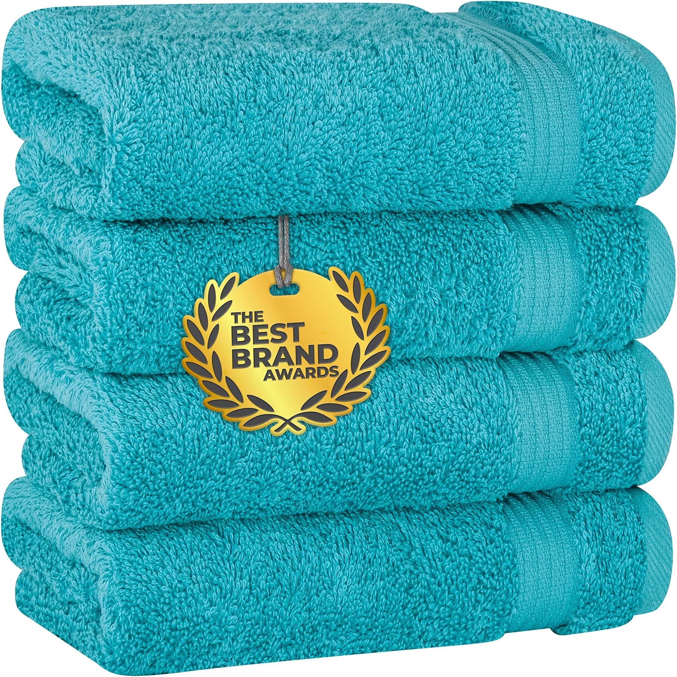 Luxury & Hotel Quality 100% Turkish Genuine Cotton 6-Piece Hand Towel Set, Extra Soft & Absorbent for Face & Hands by United Home Textile, Ocean Aqua
