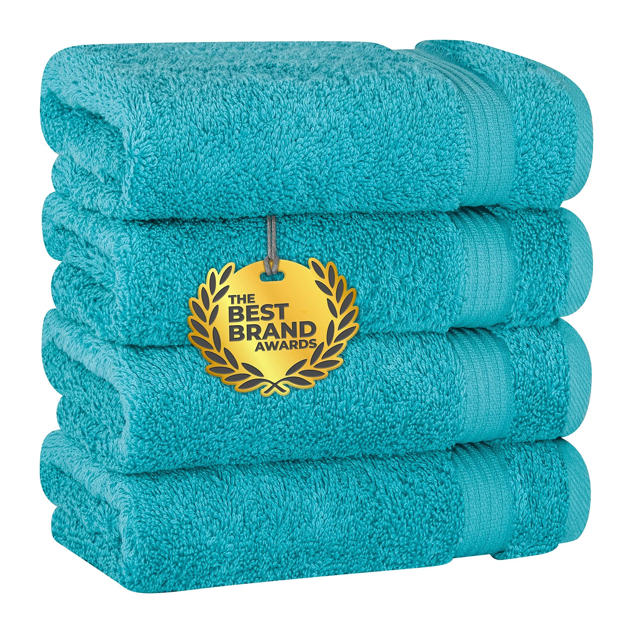 Luxury & Hotel Quality 100% Turkish Genuine Cotton 6-Piece Hand Towel Set, Extra Soft & Absorbent for Face & Hands by United Home Textile, Ocean Aqua