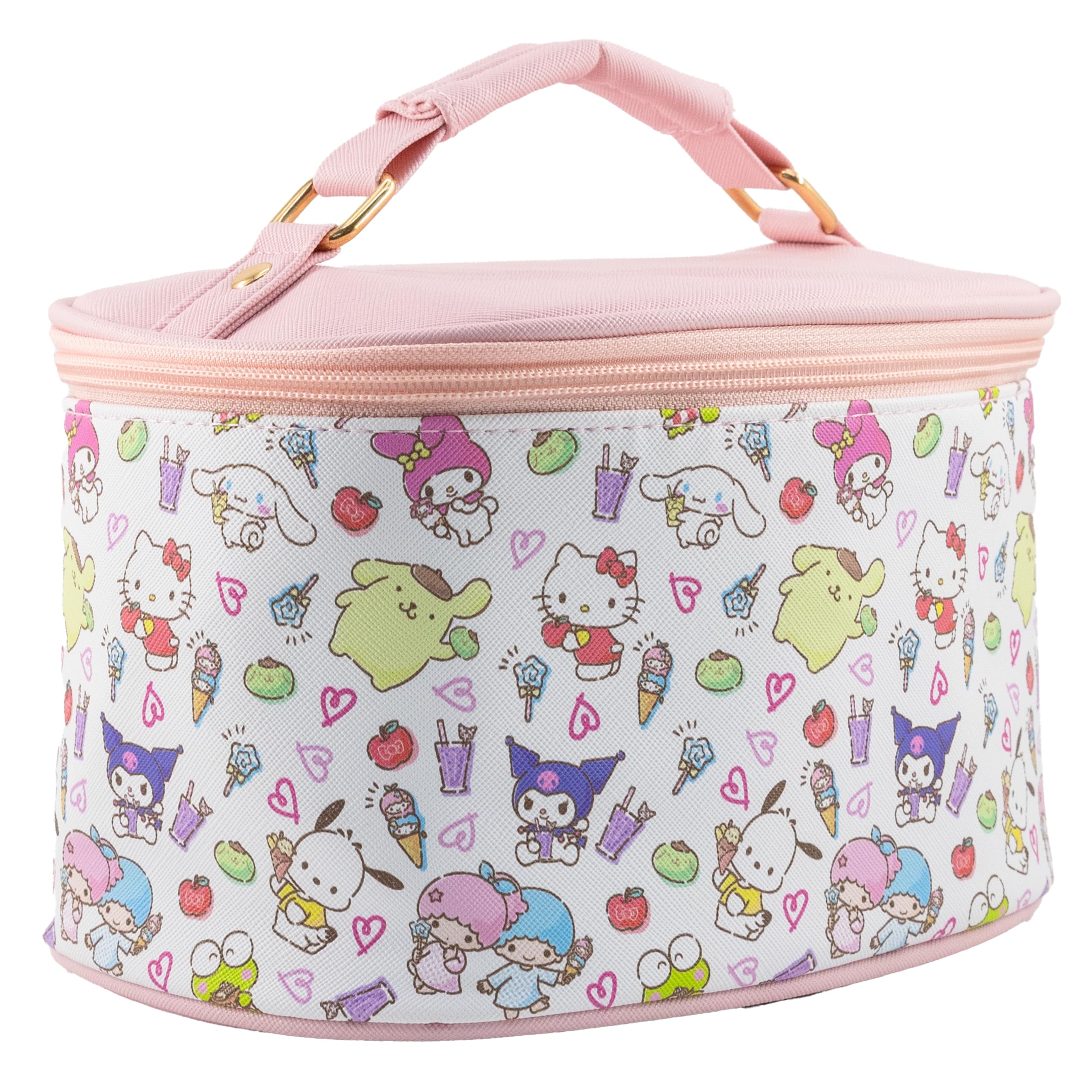 Sanrio Hello Kitty Makeup Bag – Makeup Organizer, Travel Toiletry Bag for Women & Girls | Cute Cosmetic Bag, Train Case for Kids, Travel Bag, Toiletry