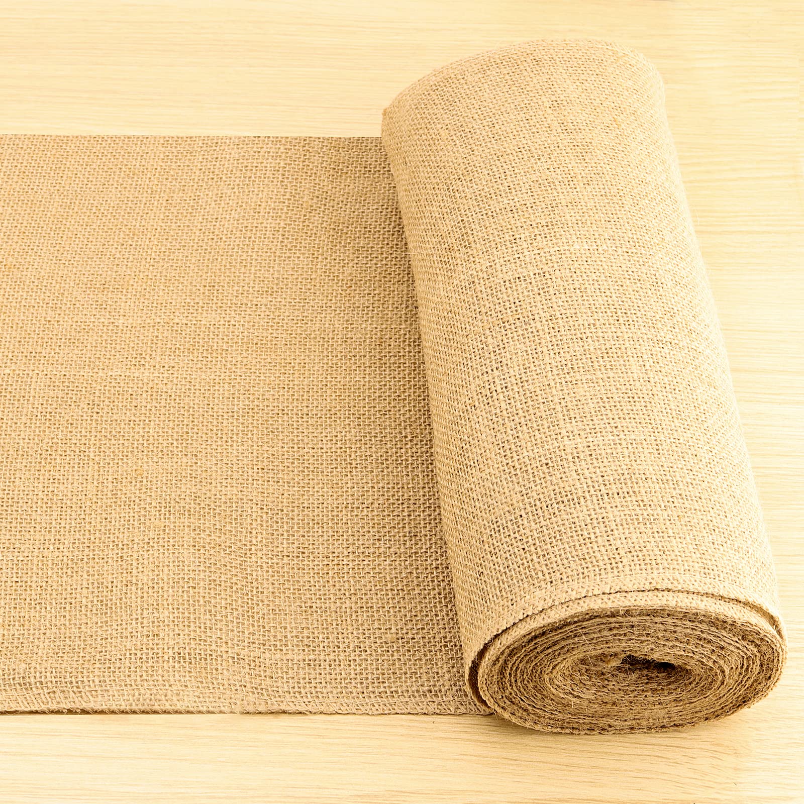 ZOENHOU 30CM x 10M Hessian Ribbon, Hessian Fabric Roll Natural Jute Burlap Ribbon Roll for Table Decoration Party, Craft - Image 4
